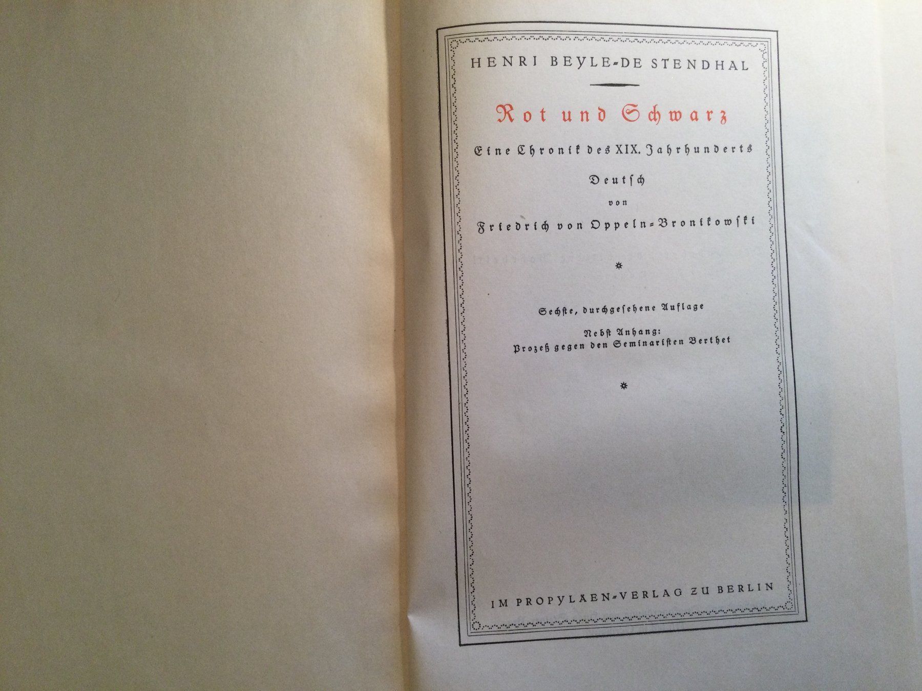 Libri: Henri Beyle de Stendhal, Rot und Schwarz – Usato da Luzern venduto da Einh0rn 4
