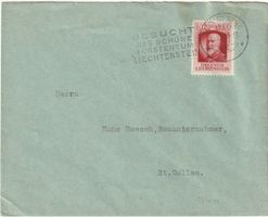1929, 20 Rp, Franz I., auf Bedarfsbrief in die Schweiz