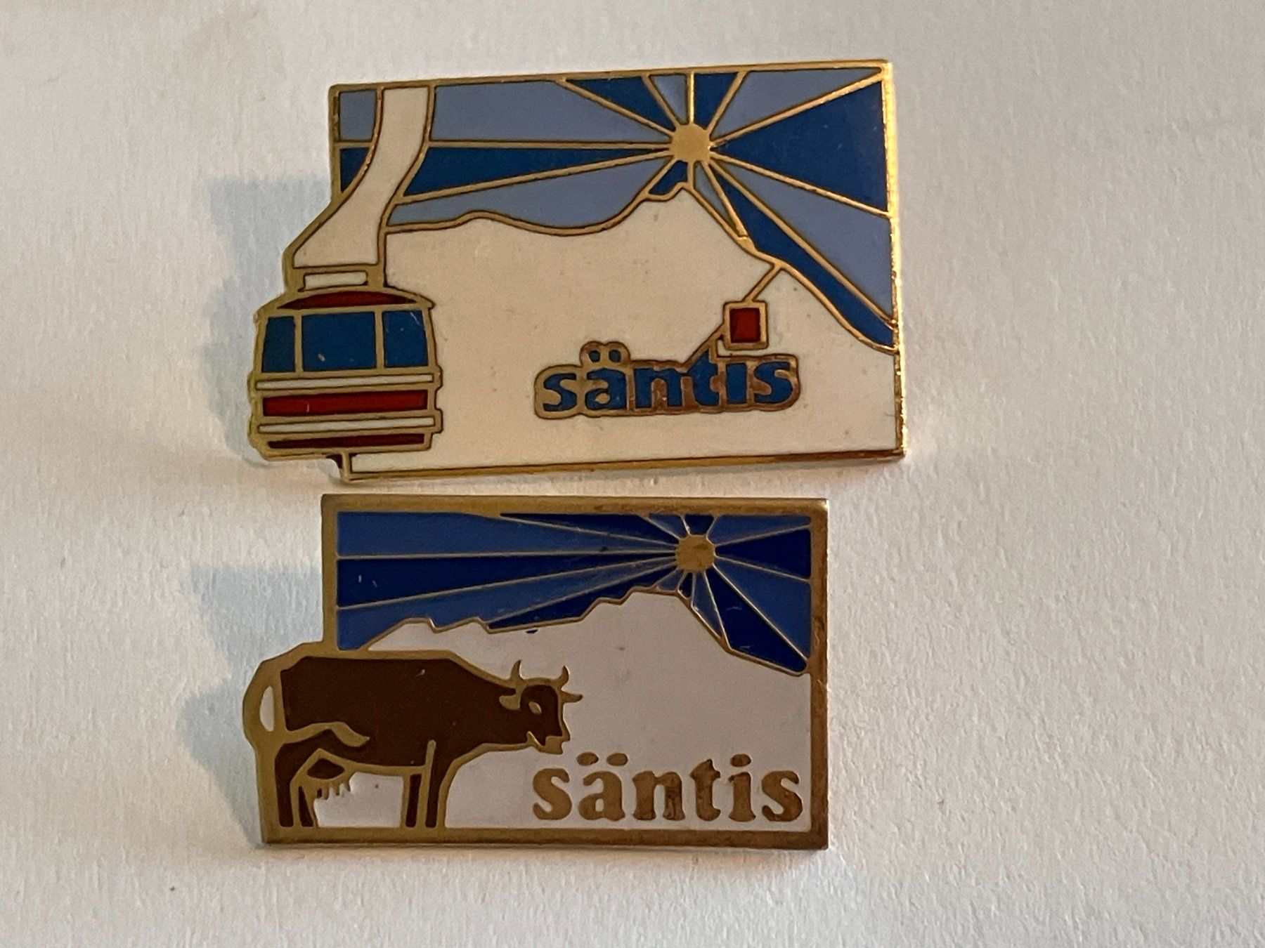 Placchette & Badge: 2 Pin Säntis Sommer Winter – Usato da Basel venduto da djwwpp