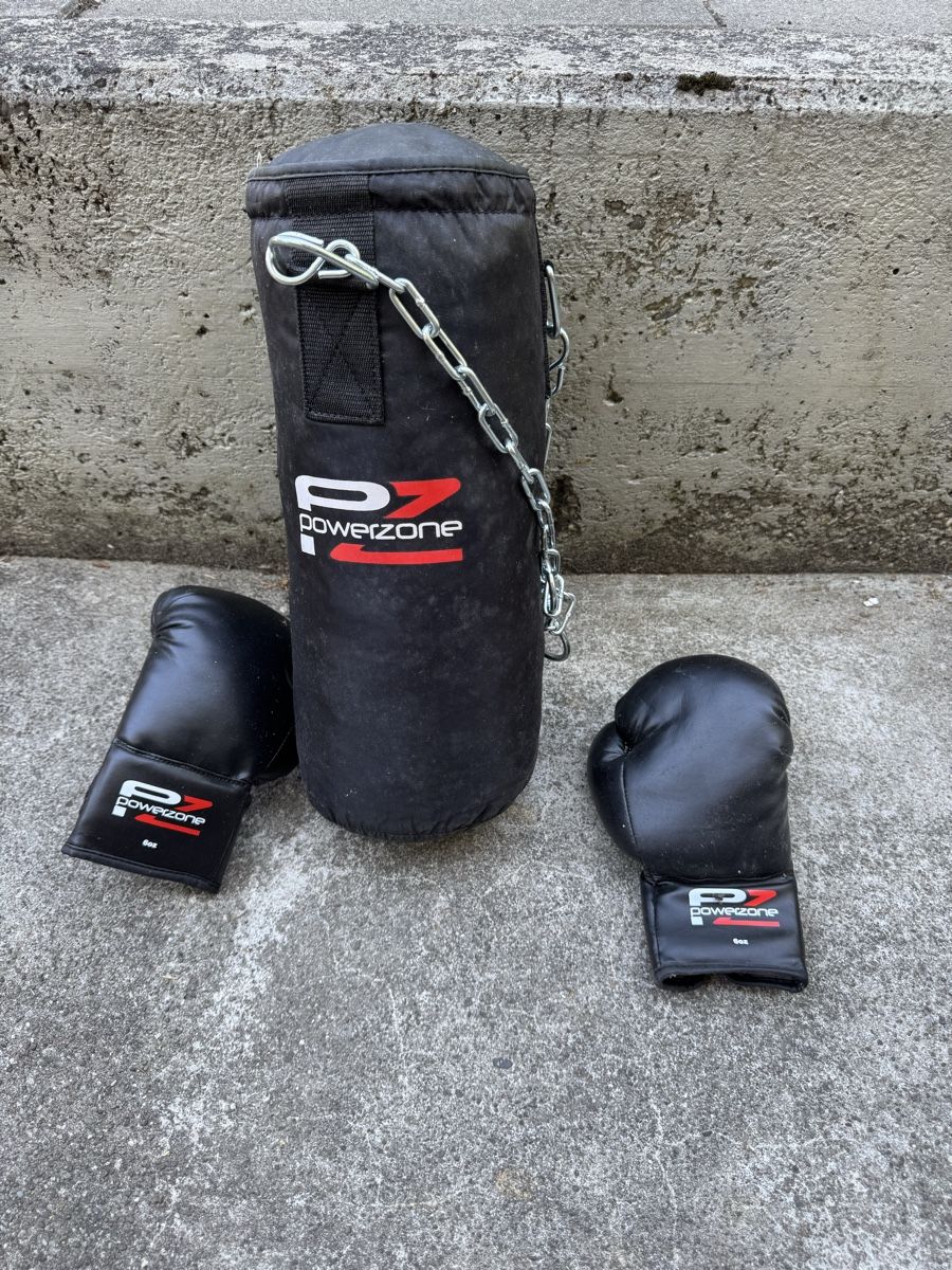 Sacchi da boxe: Boxsack mit Handschuhen Powerzone gebraucht – Usato da Melchnau venduto da Stefan_95