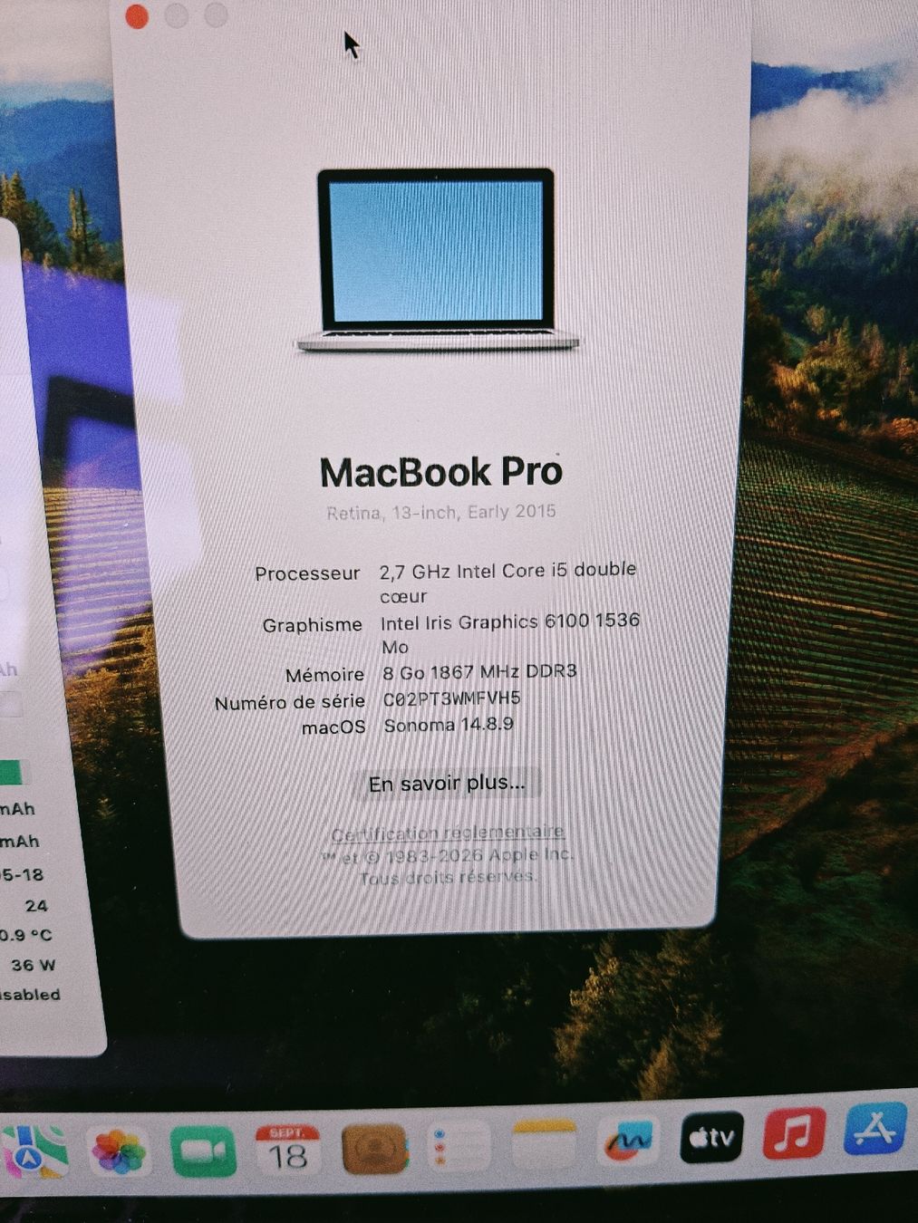 Apple Notebook: Macbook Pro 13 2015 batterie 97% – Usato da La Chaux-de-Fonds venduto da Honit 1
