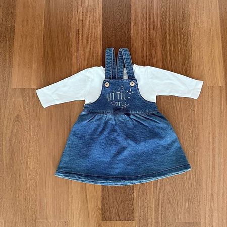 Kleiderset Baby Mädchen (Kleid & Langarmshirt) Gr. 62 / 68