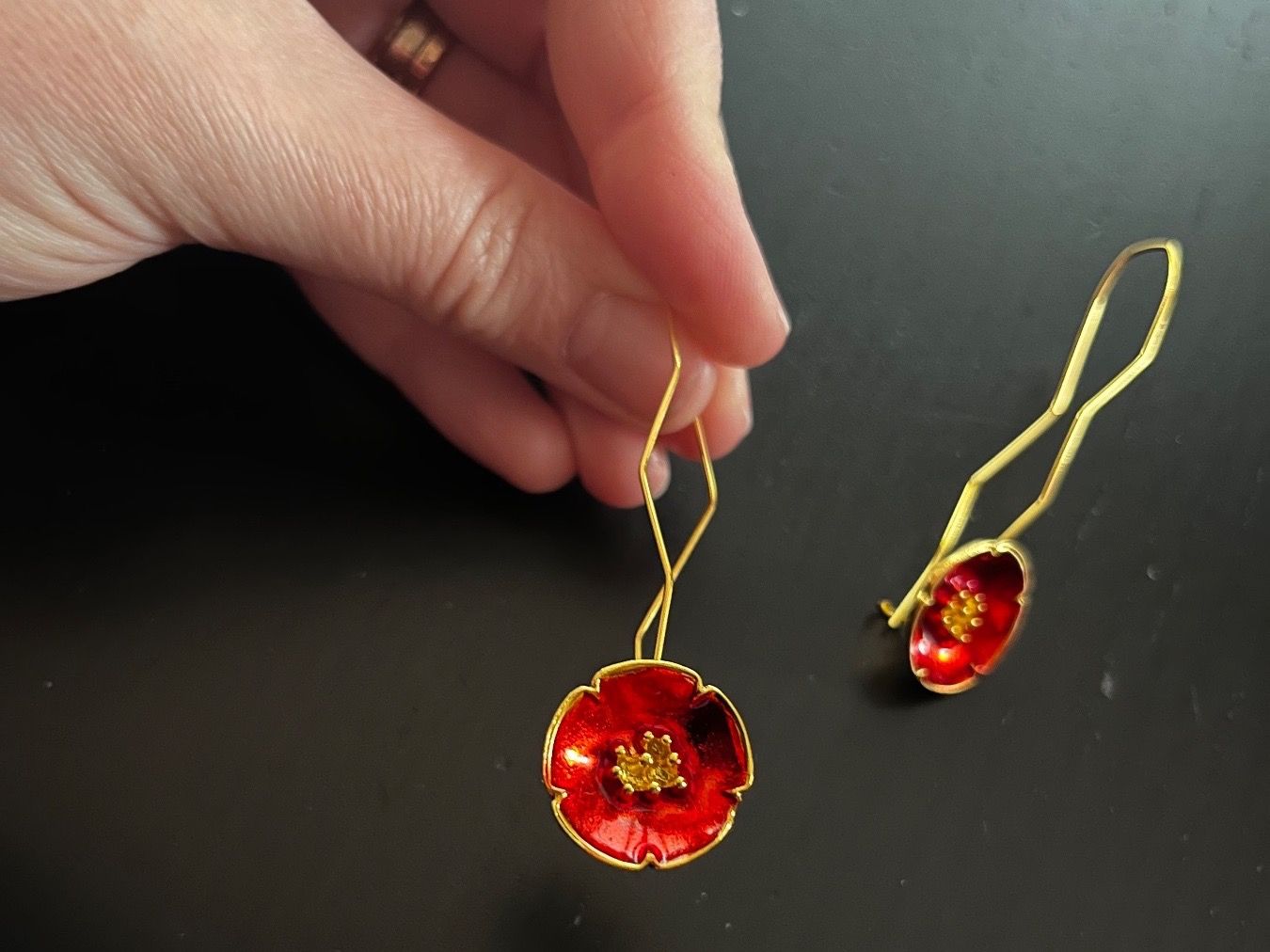 Ohrringe & -stecker: Ohrringe Mohnblumen / Nr155 – Neu (gemäss Beschreibung) aus Gams von Mariawicca 4