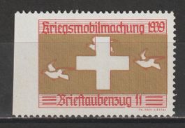 Brieftaubendienst Nr. 17/1 links ungez. *