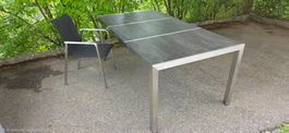 Gartentisch mit 3-teillig Keramikplatte