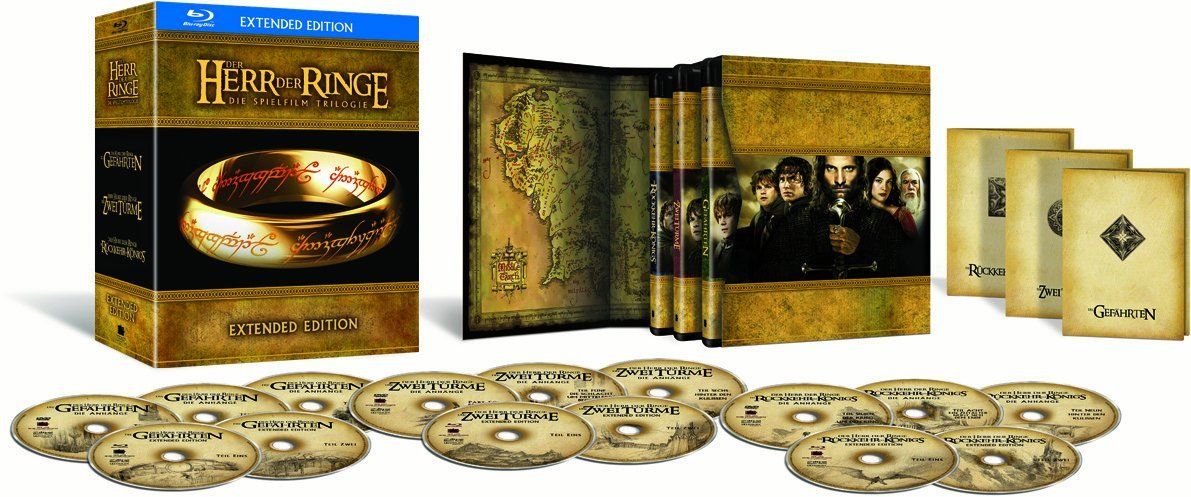 Tutti i DVDs: Der Herr der Ringe Trilogie/Extended Edition/15-Discs/Boxset – Usato da Volketswil venduto da cinephilia 1