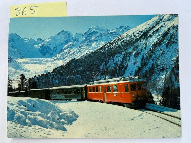 Cartes postales: alte Ansichtskarte Berninabahn Morteratschgletscher, 1982 – D'occasion à Niederwil AG par dahu75