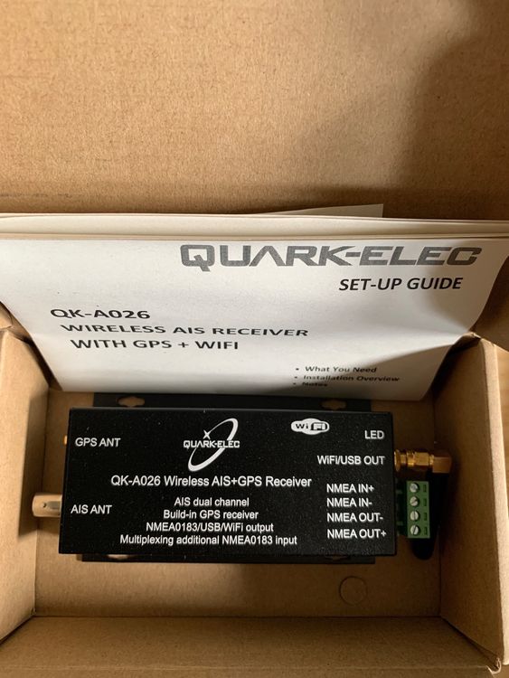 Récepteur AIS Sans Fil QK-A026 Avec GPS Intégré - Double Canal, WiFi, USB - Compatible Traceurs Cartes Et Appareils Mobiles