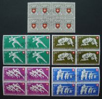 PP 1950, Serie Viererblöcke B46-B50, Ersttag italienisch