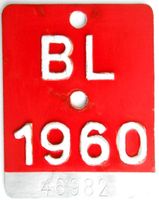 Velonummer Basel Land 1960 BL 60.