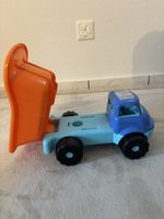Spielzeug Kipper blau orange guter Zustand