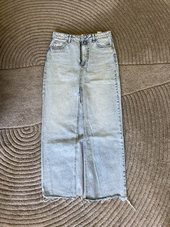Stradivarius Denim Maxi Skirt - Size 38 