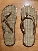 Neu: goldene Flipflops von Accessorize 38/39