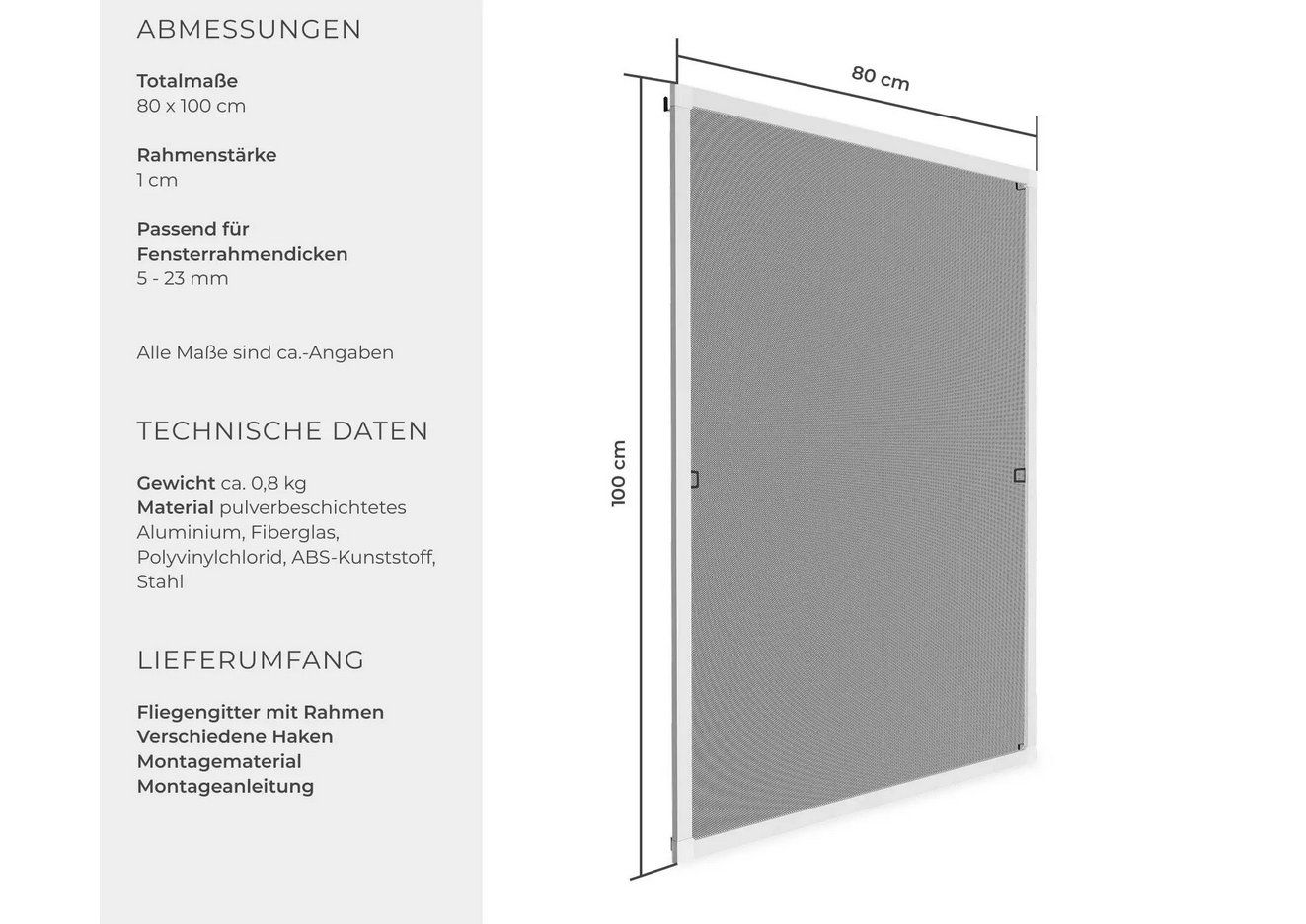 Altro per la casa: Fliegengitter 80 x 110cm – Nuovo (secondo la descrizione) da Steinhausen venduto da Retourenprofis 2