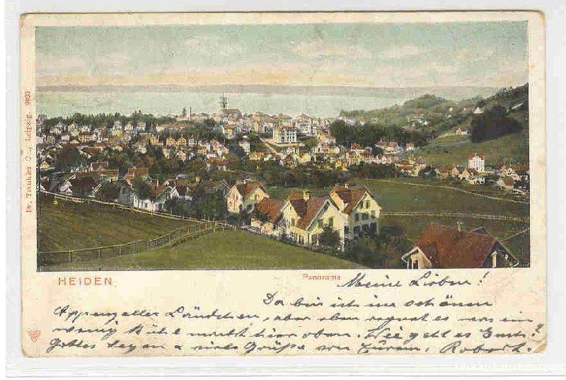 Cartoline postali: Heiden - Litho + 1903 – Usato da Emmenbrücke venduto da teestube