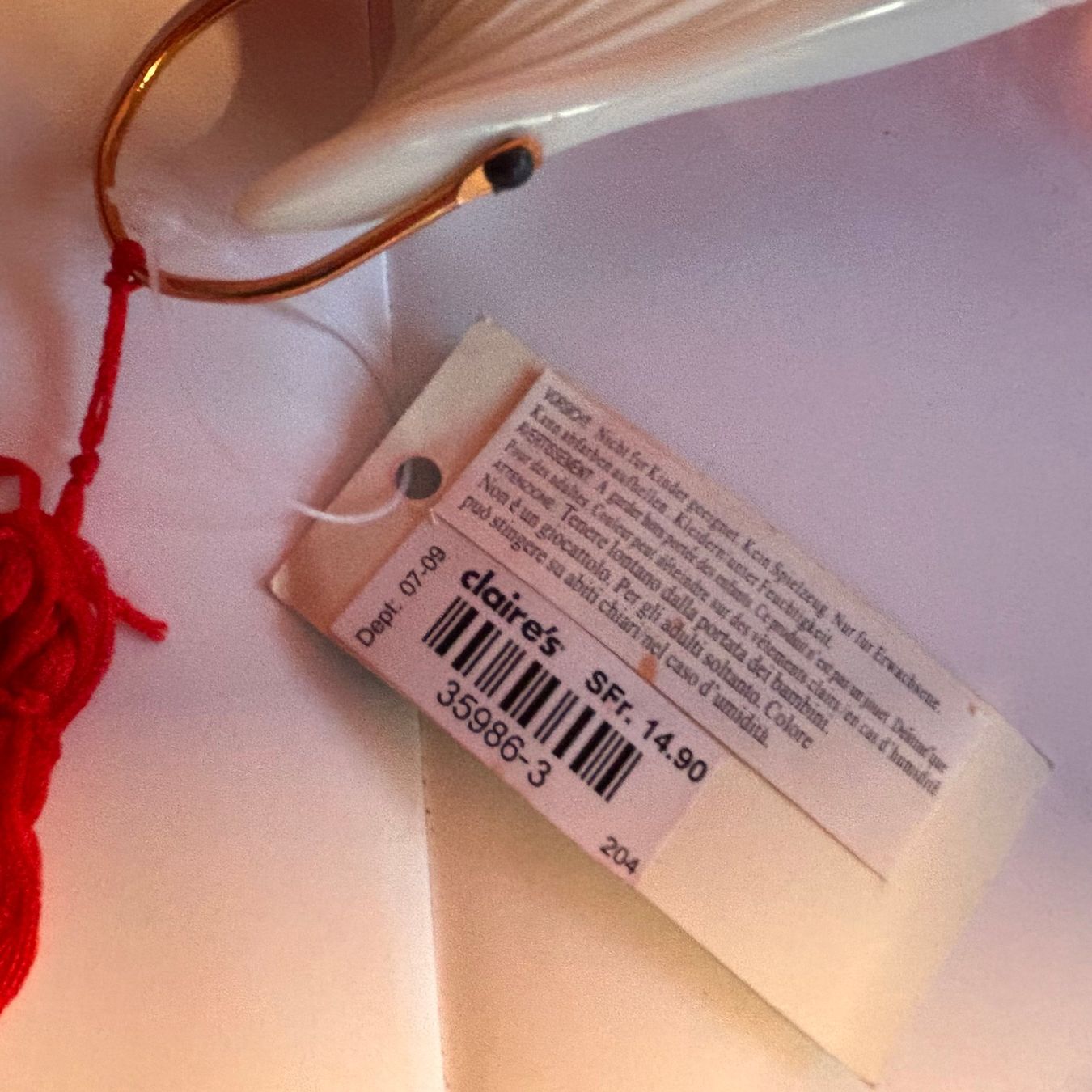 Tutte le decorazioni: Federfächer (Rot / claire's) – Nuovo e nell'imballaggio originale da Bern venduto da san_svt6 1