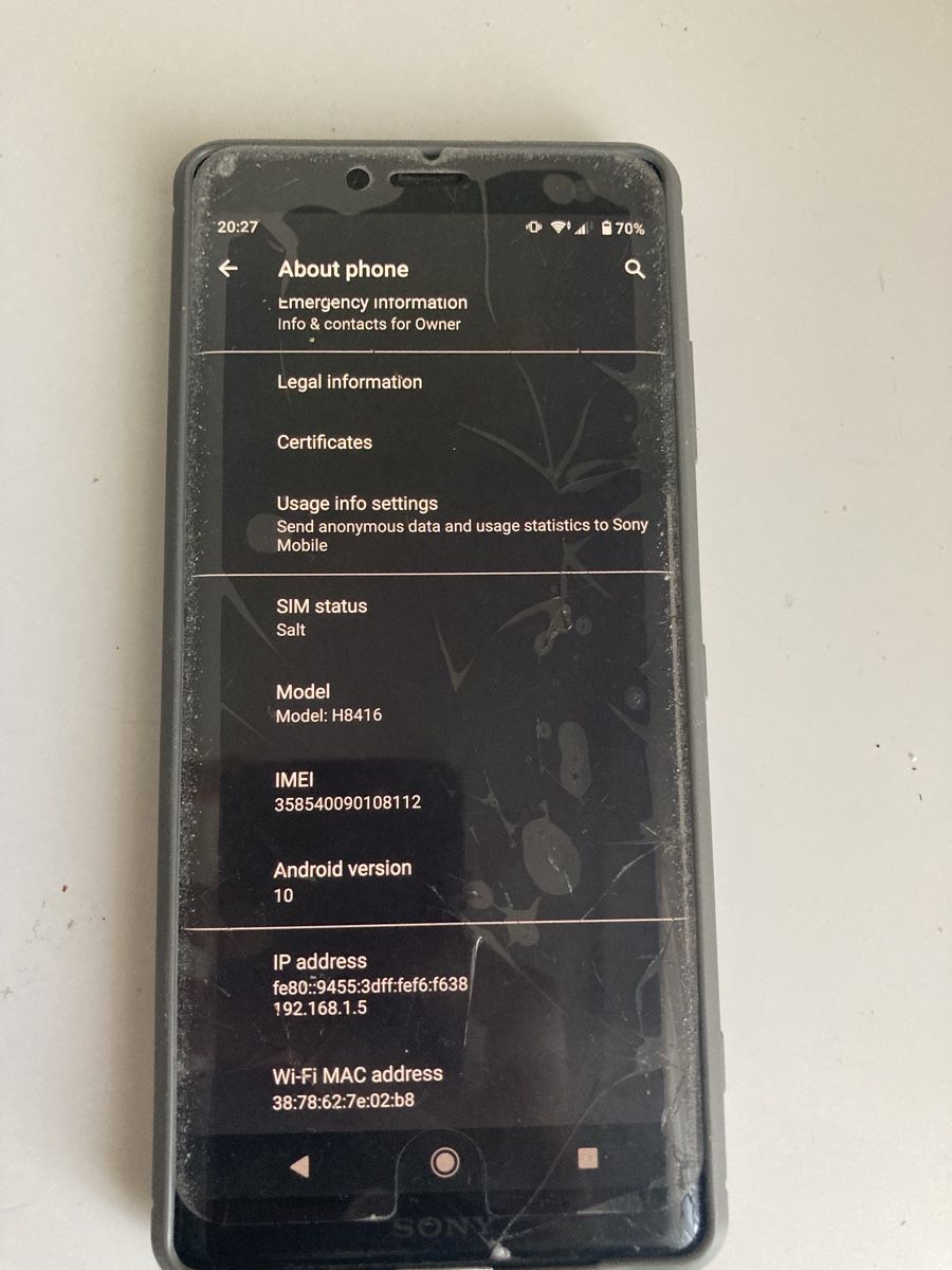 Sony Portables: Sony Xperia XZ3 – Défectueux à Flawil par rcnkr 8