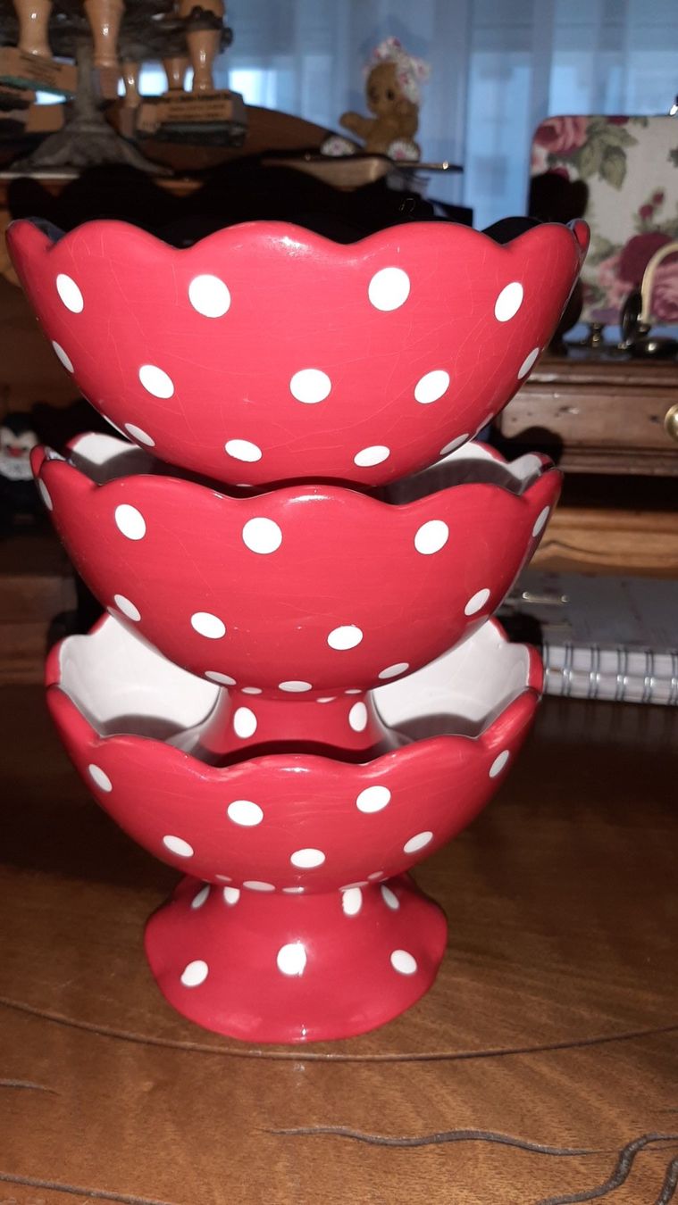 Ciotole: DESSERT SCHALEN MIT PUNKTEN – Usato da spreitenbach venduto da lumbalplatte