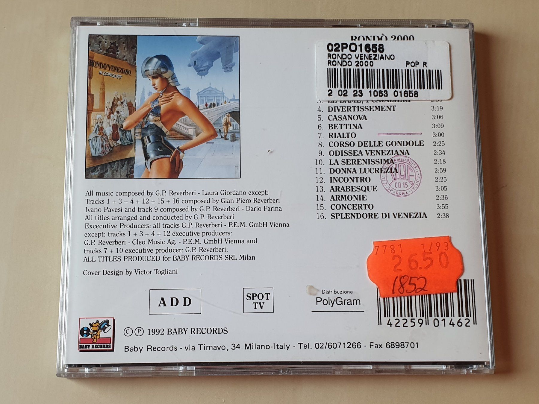 CD: Rondo Veneziano Rondo 2000 – Usato da Stansstad venduto da collectorsshop 1