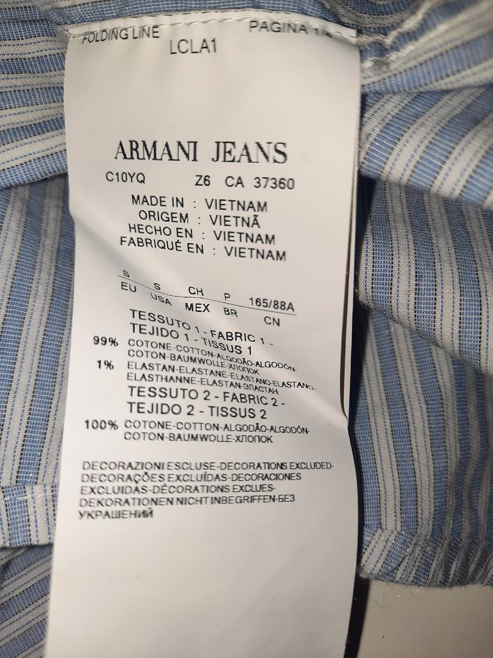 Armani Camicette: camicia Armani Jeans a maniche lunghe – Usato da Biasca venduto da Old_6blh 8