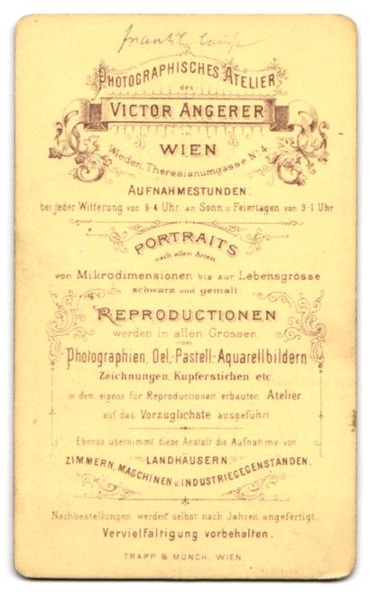 Fotografie & Manifesti: Fotografie Victor Angerer, Wien, Schausp – Usato da Berlin venduto da bartko-reher 1