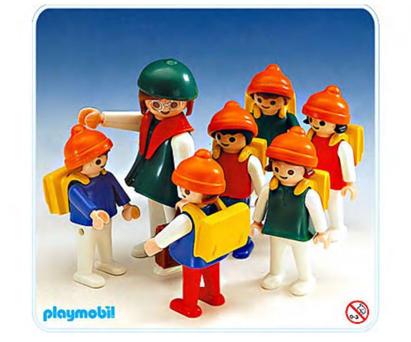 Playmobil 3560 Lehrerin mit Schulklasse, Rarität von 1983