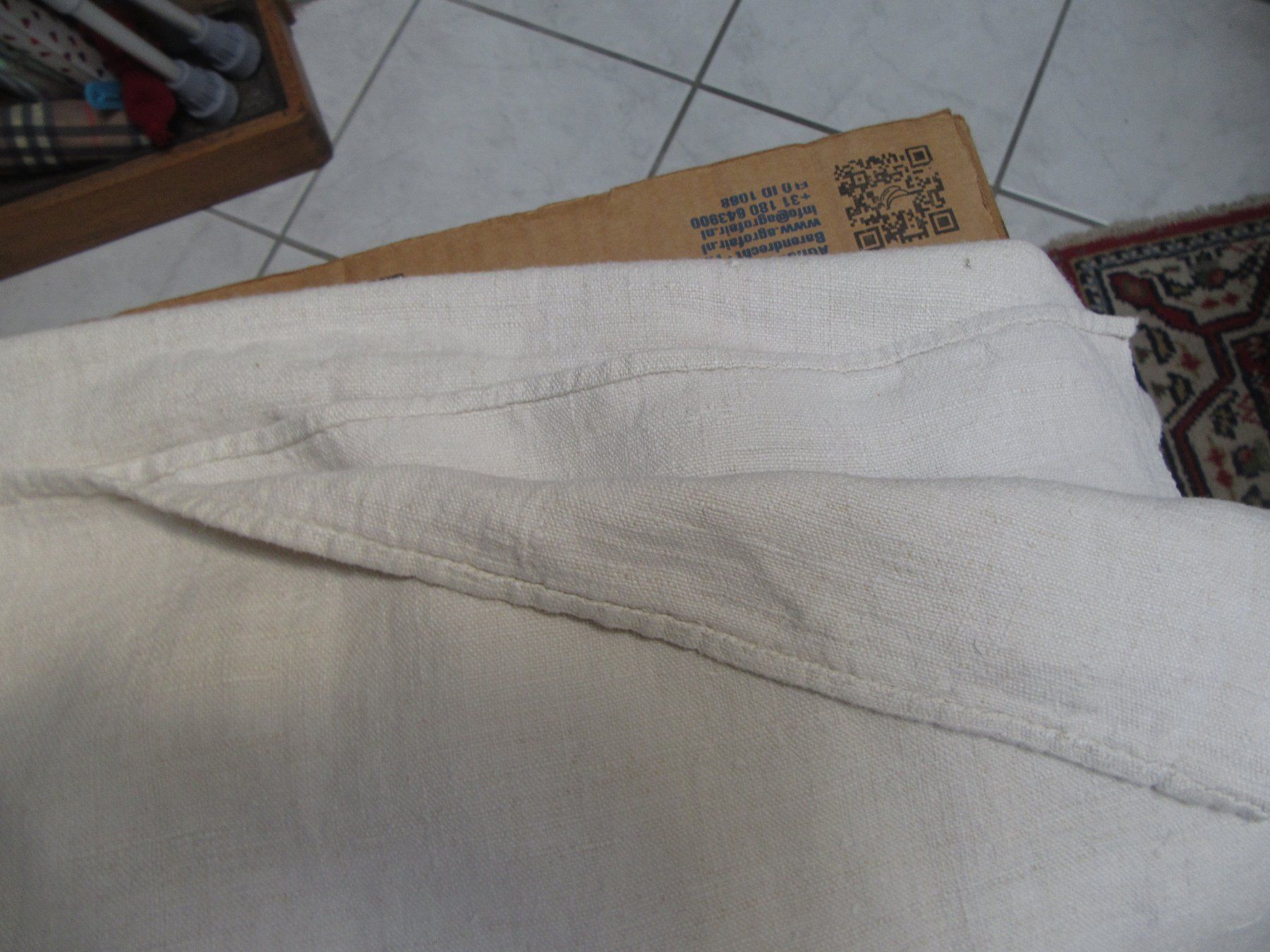 Stoffe: Leinen Stoff   2.0 m x 60 cm – Gebraucht aus Mels von Sandylein 3