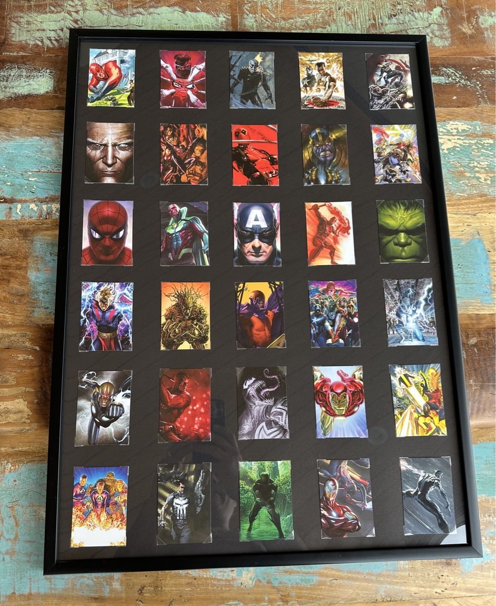 Panini Carte collezionabili: Bild 80 Jahre Marvel 50 Panini Karten eingerahmt – Nuovo (secondo la descrizione) da Strengelbach venduto da shihtzuliving_22 1