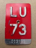 Velonummer LU 73 plaque Velo