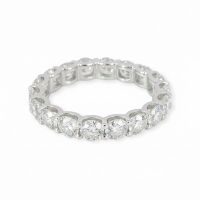 Alliance-Ring 14k Weissgold Diamanten 3,80ct