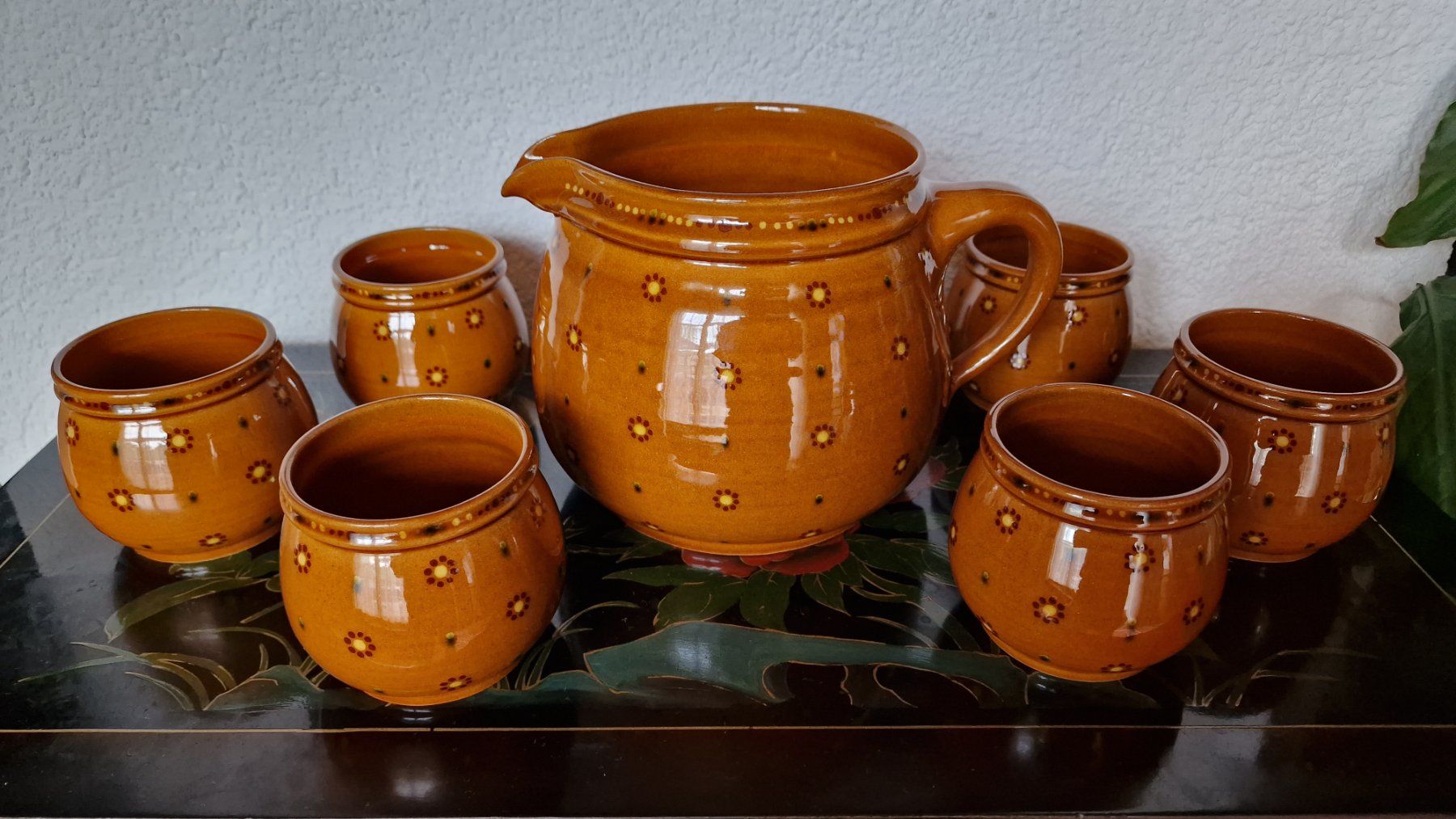 Geschirrsets: Henkel-Krug mit 6 Bechern - Keramik - wunderschön! – Neu (gemäss Beschreibung) aus Röthenbach i. E. von Heureka5