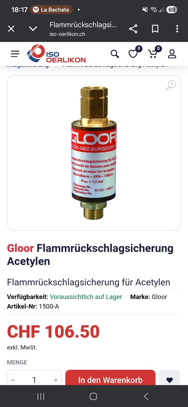 Saldatori: Flammendurchschlagsicherung – Nuovo e nell'imballaggio originale da Pfäffikon ZH venduto da toolio 2