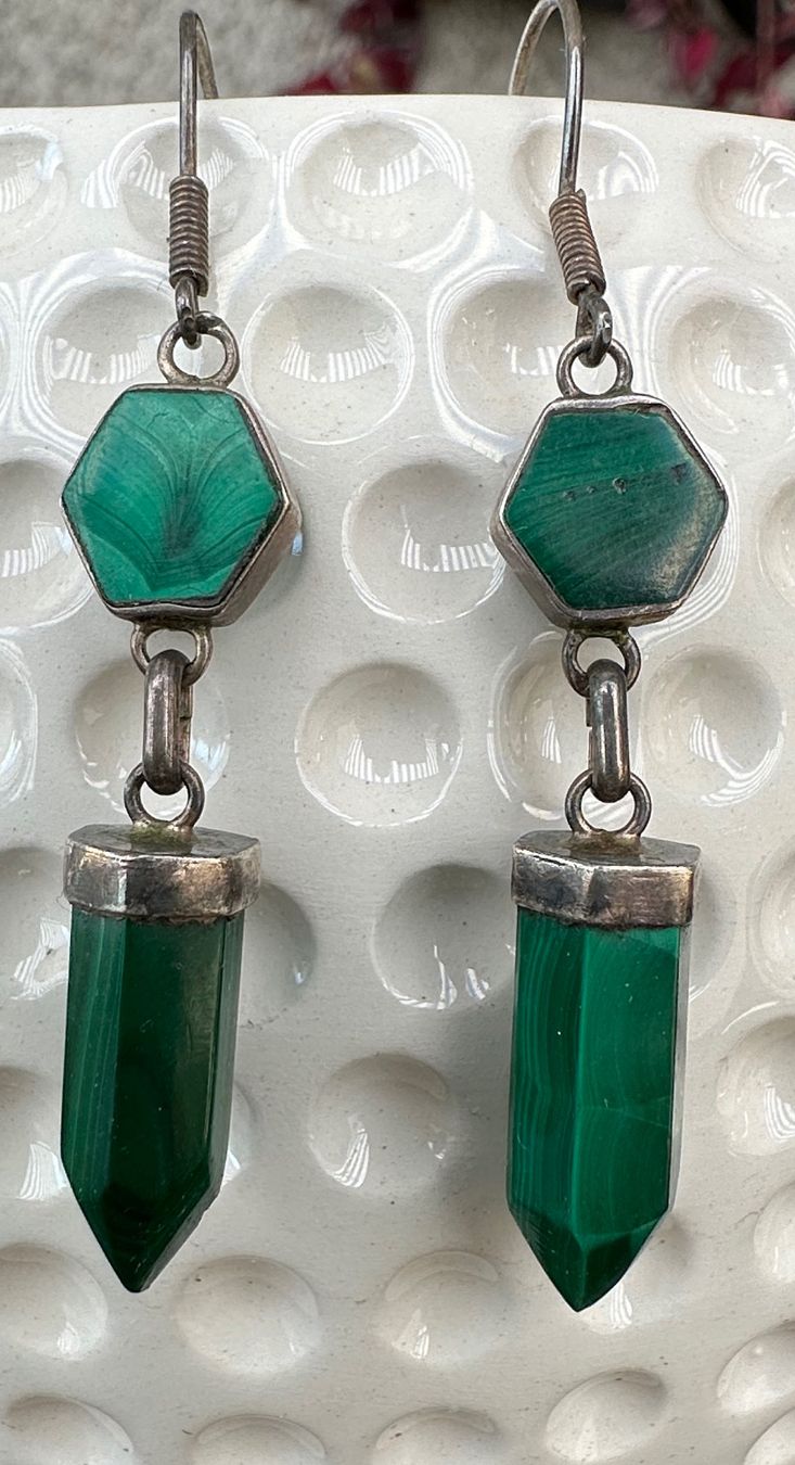 Orecchini pendenti & Orecchini a lobo: Malachite Boho Ohrringe – Usato da Affoltern am Albis venduto da Sveta75