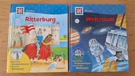 Set WAS IST WAS Junior Bücher - Ritterburg & Weltraum, 4-7J.
