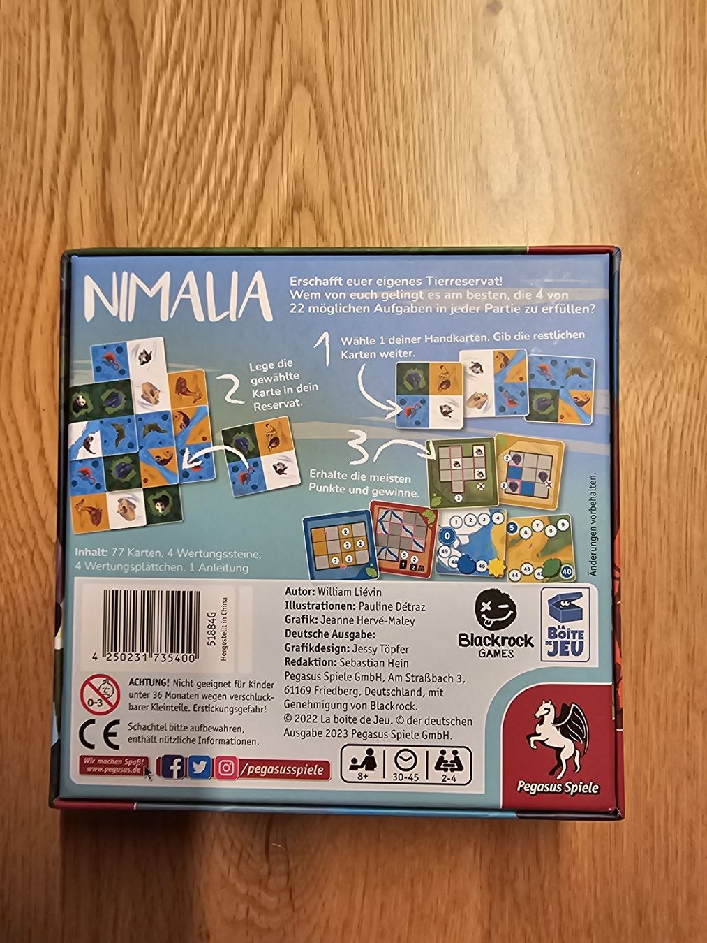 Pegasus Spiele Giochi: NIMMALIA Familienspiel  – Usato da Rickenbach Sulz venduto da michelho 1