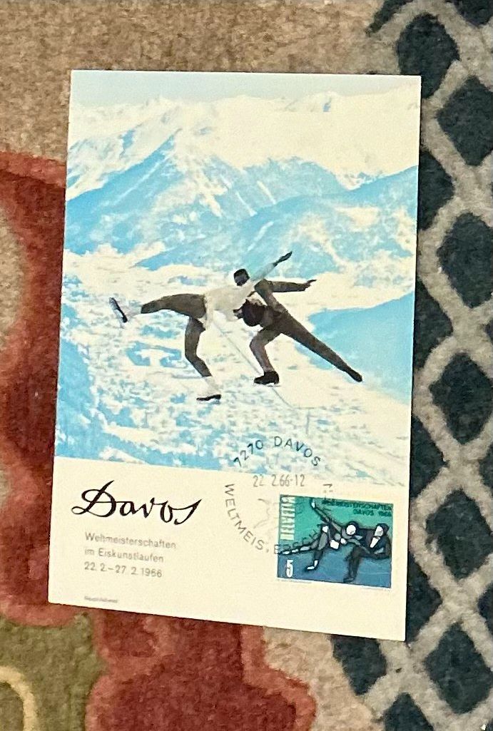 Alle Briefmarken: 1 Eiskunstlauf WM 1966 Davos – Gebraucht aus Koblenz von Markenhimmel