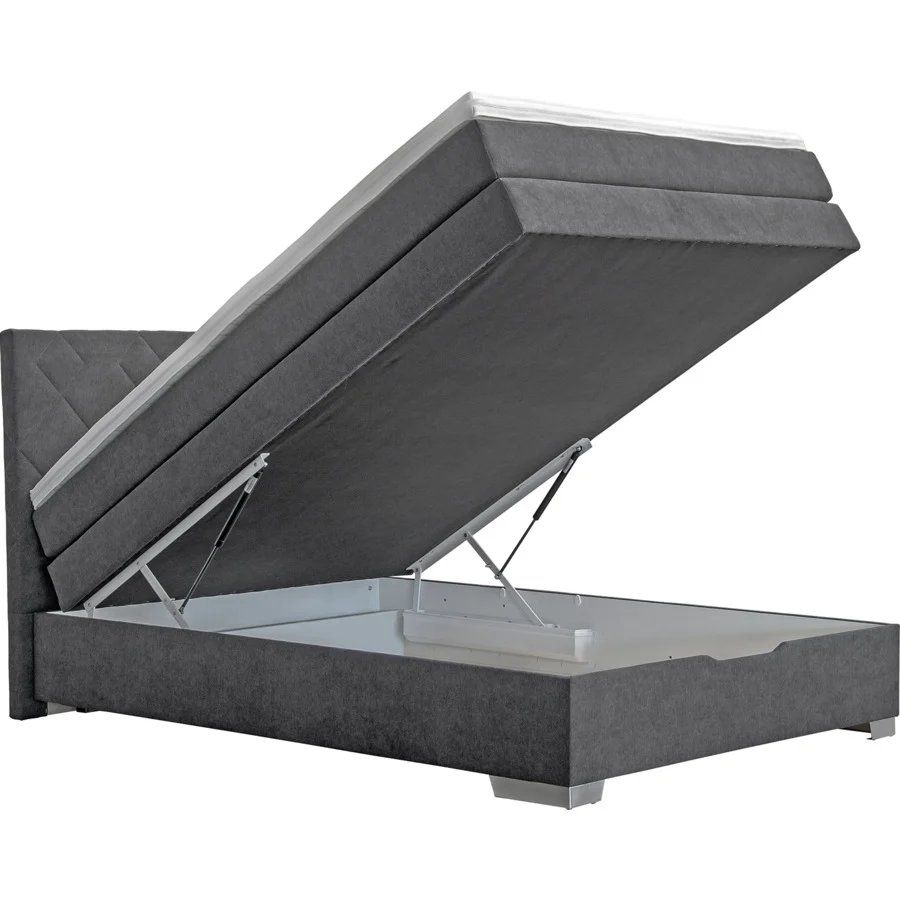 Letti: Boxspringbett mit Bettkasten, Stoff anthrazit, 140 x 200 – Nuovo (secondo la descrizione) da Frauenkappelen venduto da Doc_Snyder 1