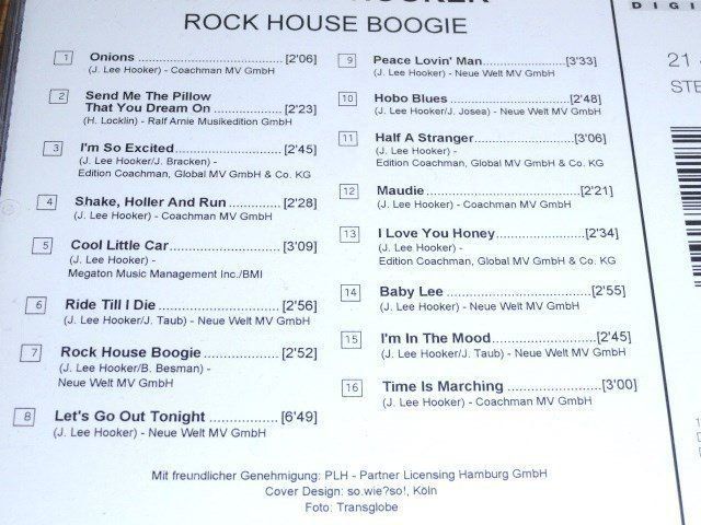 CD: John Lee Hooker - Rock House Boogie – Usato da Unterbäch VS venduto da soqun 2