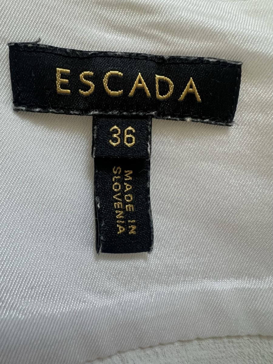 Escada Vestiti: Escada Kleid Weiss Grösse 36 Leinen/Seide – Usato da Basel venduto da Bettybooo 5
