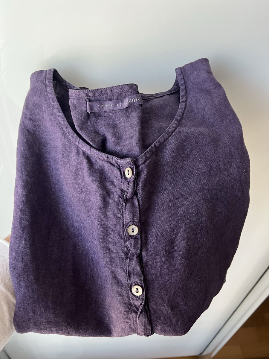 Camicette: ELEMENTE Clemente Leinenbluse, Lila, Grösse L / XL – Usato da Langenthal venduto da Alperose_5 1