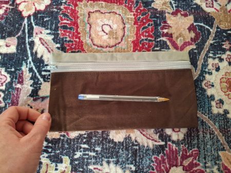 Handgemachte Federtasche/ Schminktäschli, neu, Unikat!