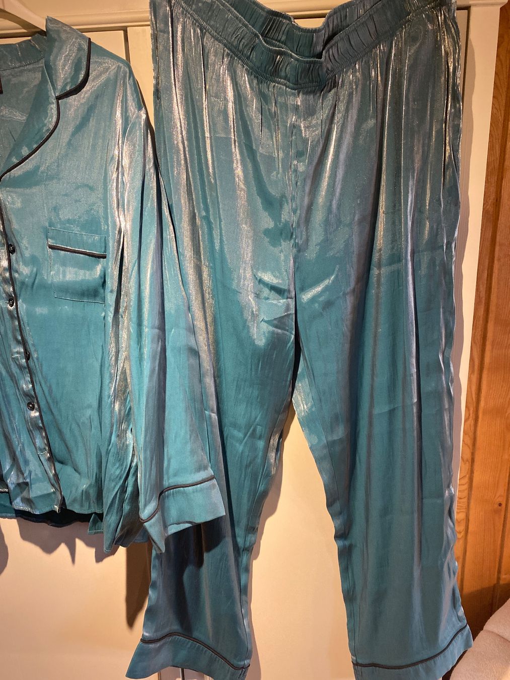 Negligees & Pigiami: DAMEN PYJAMA SET,SEIDENGLANZ TÜRKIS – Nuovo (secondo la descrizione) da Meienried venduto da ManuelaBoutique 3
