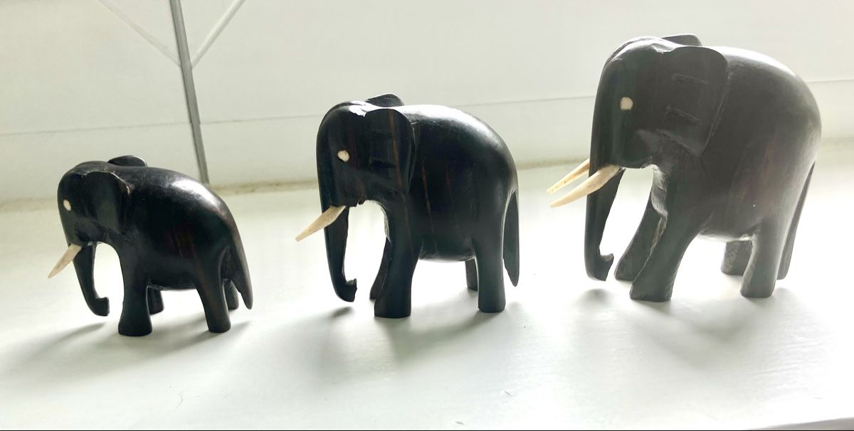Figuren: Elefanten Ebenholz – Gebraucht aus Neerach von FarbenundLacke