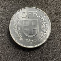5 Franken Silber 1940 -unc