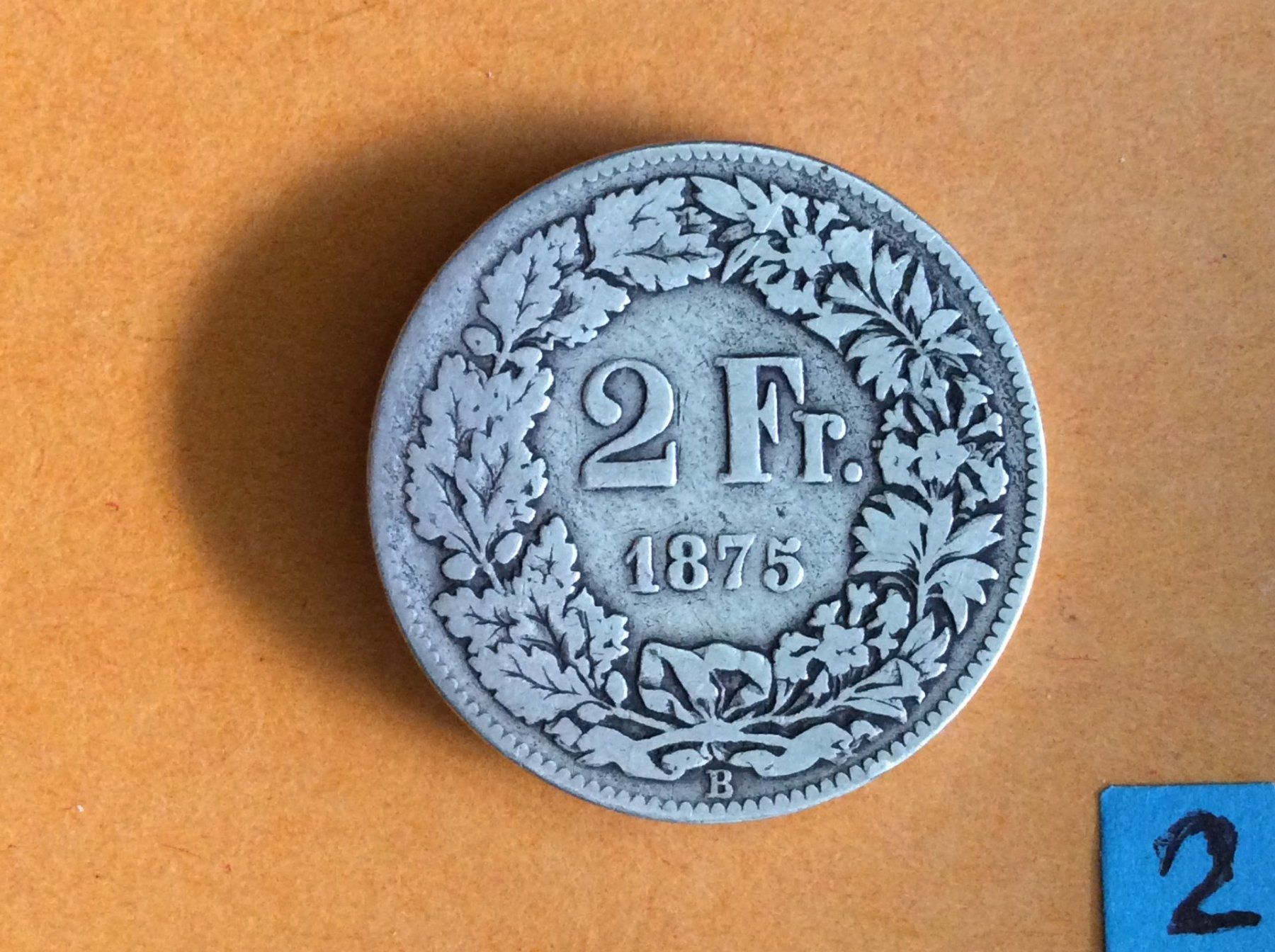 Alle Münzen: 2 francs  1875 Rare et Jolie – Gebraucht aus Genève von pie_fh2d