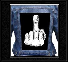 Rücken-Aufnäher *Fuckfinger* - Nr. C-12691