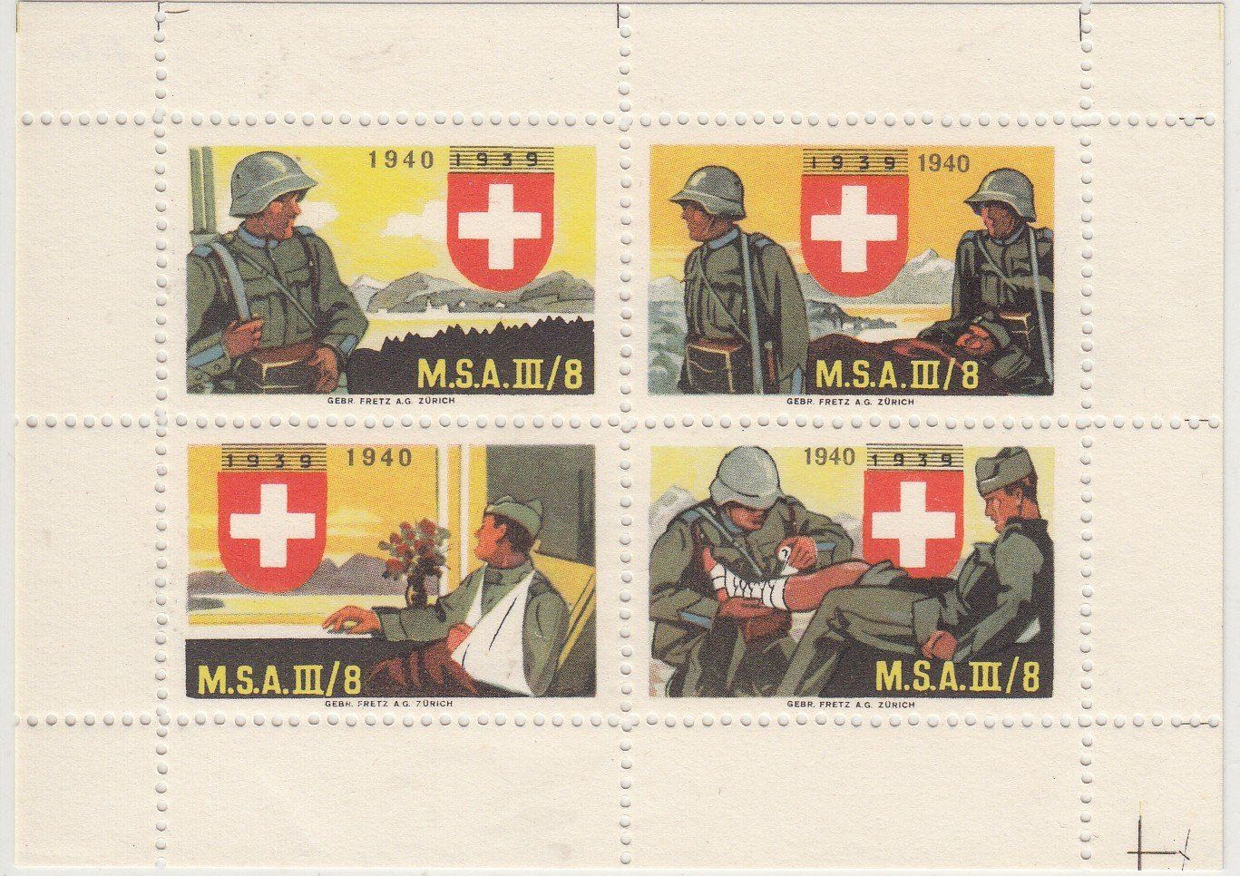 Alle Briefmarken: Sanität 71C/3**M.S.A.III/8 Kat.40.- – Gebraucht aus Herrliberg von Lfrifda