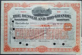 Aktie: The Denver and Rio Grande Railroad Company 1900