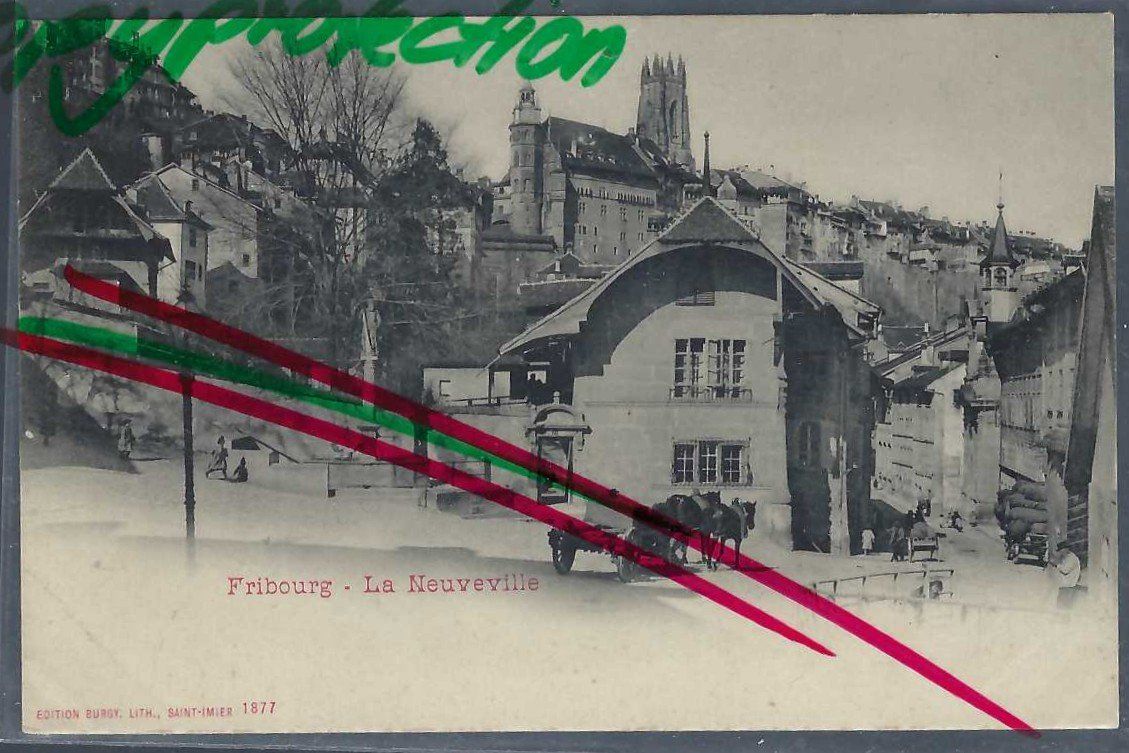 Cartoline postali: Fribourg. La Neuville. – Usato da Horw venduto da SwissSteamMemories