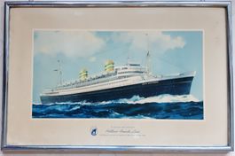 Werbebild Reederei HA-Lines Dampfer "Nieuw Amsterdam"